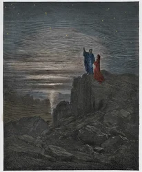 Inferno, Canto 34: The poets emerge from hell (illustration from The Divine Comedy)